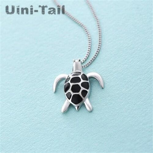 The New Listing Hot 925 Sterling Silver Cute Turtle Necklace Wholesale Fashion Flow Animal Pendant Korean Jewelry High Quality
