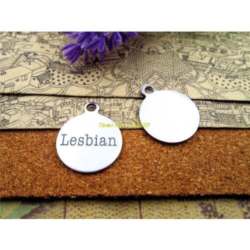 20pcs--stainless steel charms"lesbian"5 style for choosing DIY Charms Pendants