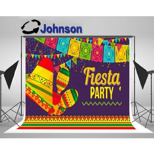 Fiesta Party Flag Celebration Colorful photo backdrop High quality Computer print party photo studio background
