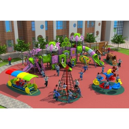 Direct factory sale outdoor playground structure slide with antirot wooden play equipment for park/school/communityYLW-17928