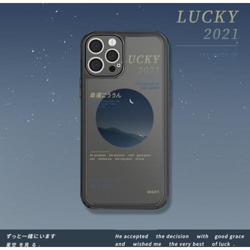 Retro Starry sky moon art kawaii Japanese Phone Case For iPhone 11 12 Pro Max Xs Max XR Xs 7 8 Plus X 7Plus case Cute Soft Cover