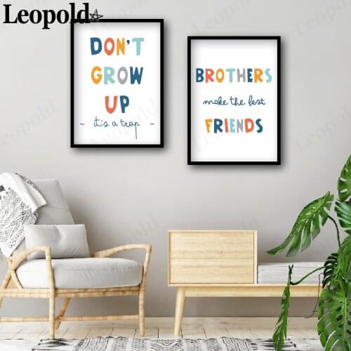 Modern Minimalist Alphabet Canvas Poster Color English Friend Painting Wall Art Children Bedroom Home Decoration