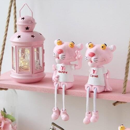 Living room resin ornaments pink home desktop bedroom partition decoration birthday gift Pink Leopard