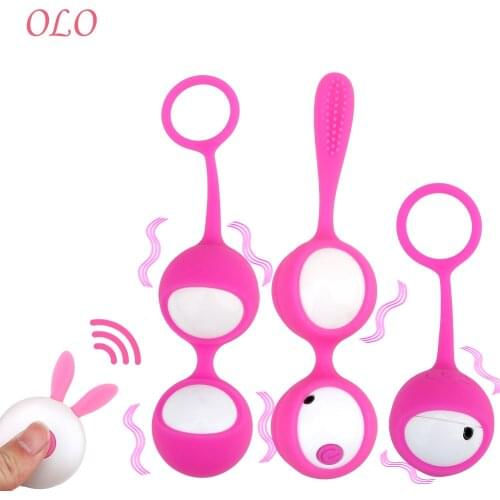 OLO Vaginal Ball Smart Kegel Ball Vibrator Sex Toys for Women Vagina Tighten Exercise Three Stage Geisha Ball Ben Wa Ball