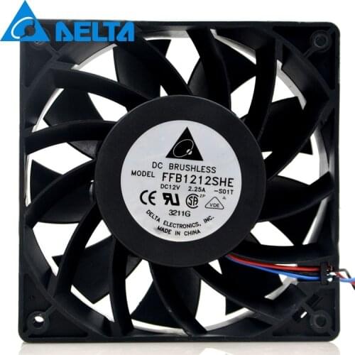 1pcs FFB1212SHE 12038 120*120*38mm 120mm 12V 2.25A cooling fan