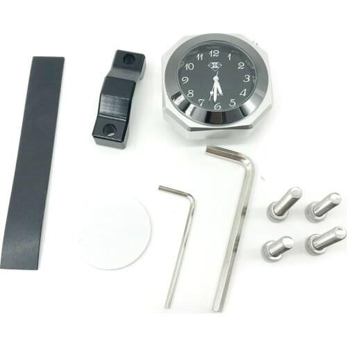 7/8" 1" Waterproof Motorcycle Handlebar Mount Clock Watch Luminous Clock Locked To Handlebar Motor Accessories Universal