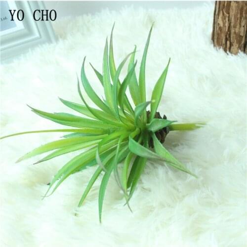YO CHO 1PC Artificial Big Flag Leaf Plant DIY Real Touch Flower Fake Micro - Landscape Succulents For Hawaiian Party Decoration
