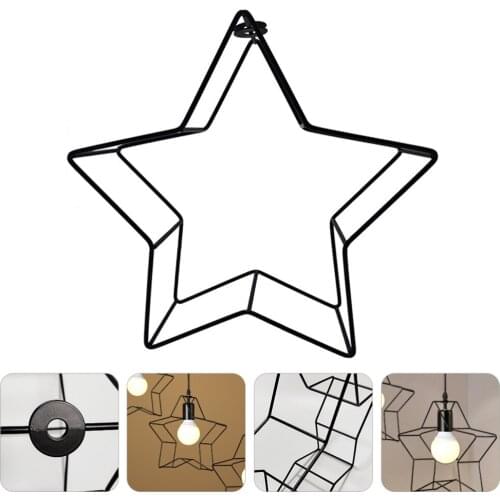 Iron Art Lamp Shade Delicate Star Shaped Lampshade Chic Chandelier Cover
