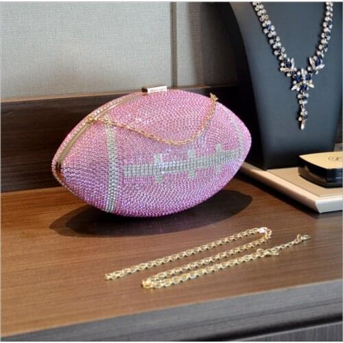Women Evening Bags Gold/Pink/Black Color Rhinestones Metal Evening Bags Day Clutches Purse For Wedding/Party Clutch Purse Bag