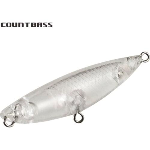 10pcs Countbass Blank Hard Lure 43mm 1.5g, Topwater, Popper, Unpainted Fishing Bait, Wobblers