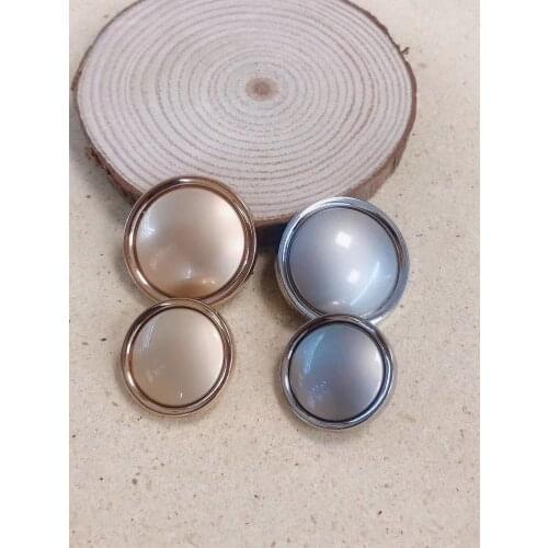 10Pcs Button Round Metal Buttons For Clothes Sliver Gold Black Sew Decorative Hollow Button Crafts DIY Jacket Blazer Coat