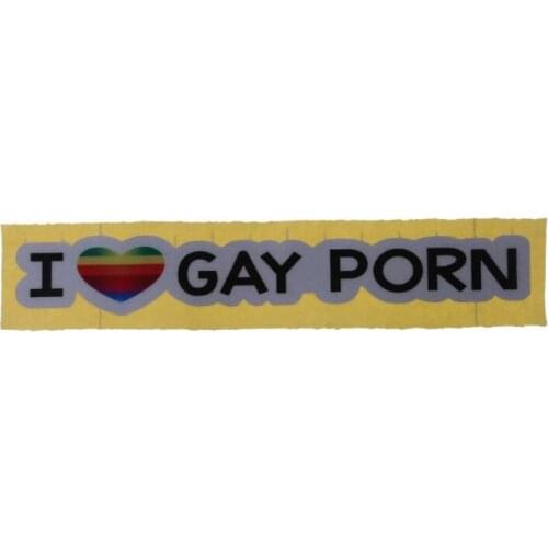 13.7CM*2.2CM Creative I Love Gay Porn Funny Car Decoration Fashion Car-Styling Stickers Decals