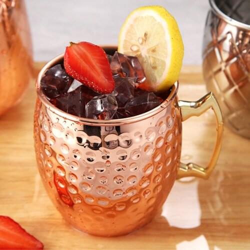 4pcs Solid Hammered Cups Mug Moscow Mule Cup Beer Mug Free Ship new