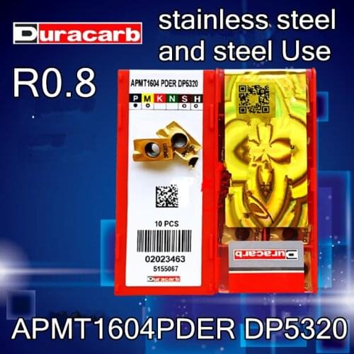 APMT1604PDER DP5320 10pcs/set Duracarb Use stainless steel and steel CNC Carbide Milling insert Free shipping