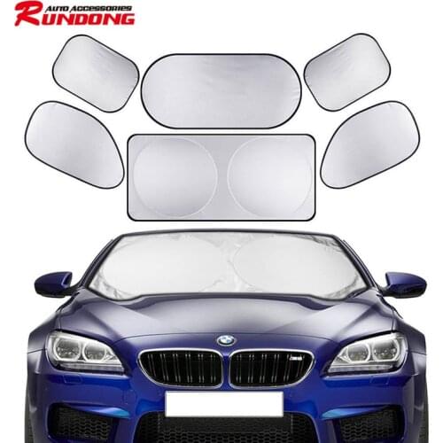 Car sun block 6 sets of car sun shade front block silver cloth sun shield R-3916