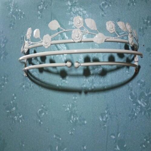 Free shipping Nice Becautiful roses Crown mosquito net stands on wall