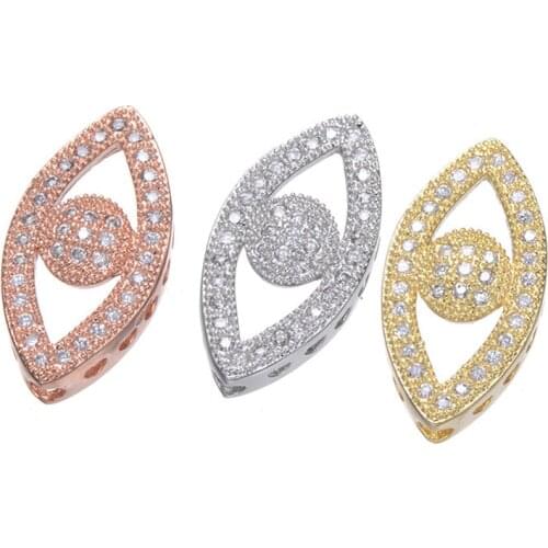 Bijoux Turkey Evil Eye Charms Micro Pave Zircon Eye Pendant Beads Fit Chain Necklace Bracelets Handmade Craft CHF160