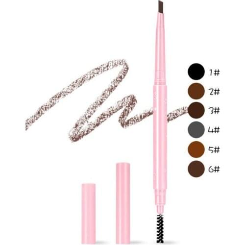 5-color Optional Korean Eyebrow Pencil Double-headed Anti-sweat and Non-marking Device for Long-lasting and No Smudging