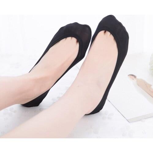 Breathable Women Casual Ultrathin Non-Slip Invisible No Show Non Slip Loafer Liner Low Cut Short Cotton Boat Socks Wholesales