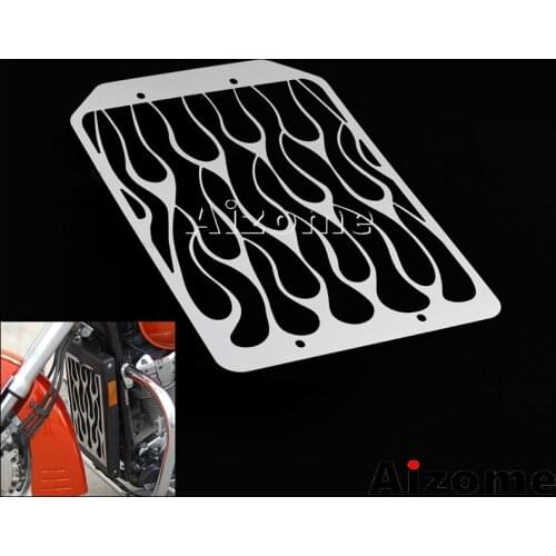 Chrome Motorcycle Radiator Grills For Kawasaki VN1500 VN1700 Flame Radiator Guards Protector Cover