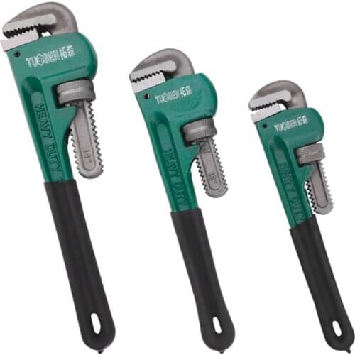 TUOSEN Fast Pipe Wrench pipe clamp 10 12 14 18 24 Inch Heavy Duty Plumbing pliers Manual Tools 45# Steel Anti-rust