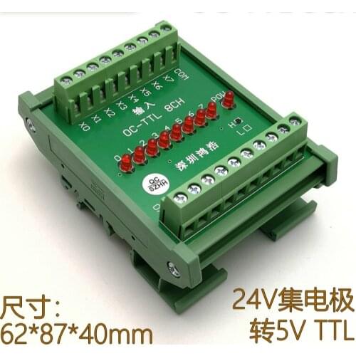 24 V to 5 V collector to TTL 8 channel input compatible NPN and PNP