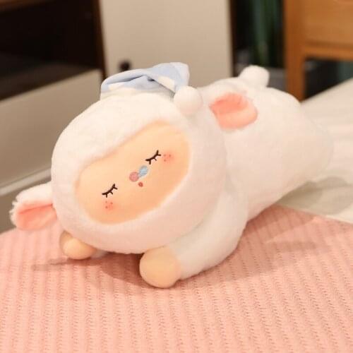 30-45cm Cute Cartoon Sleepy Sheep With Hat Plush Toys Stuffed Soft Animals Pillow Dolls For Kids Girls Birthday Gifts