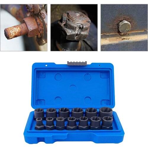 Impact Bolt Remover Set 3/8 Inch Bolt Remover Tool with Carrying Case Easy to Removing Damaged Rounded-Off Bolts Accessories