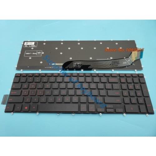 NEW English keyboard For DELL Inspiron 2 in 1 7778 7779 7577 7773 English Keyboard With RED Backlit