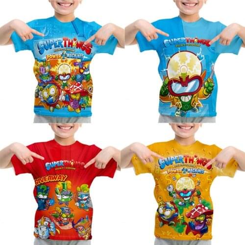 2021 New Super Zings T Shirt Summer Short Sleeve Casual Tshirt Superzings Tees For Baby Boys Kids Cartoon Tops Girls T-shirt