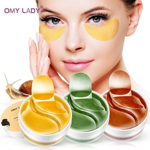 OMY LADY Collagen Crystal Eye Mask Gel Eye Patches Anti Wrinkles Anti Age Remover Dark Circles Sleep Mask Moisturizing Gel 60pcs