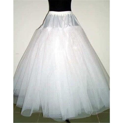 Wholesale A Line Crinoline Petticoats Plus Size Sexy White Bridal Hoop Skirt High Quality Ruffle Wedding Accessories