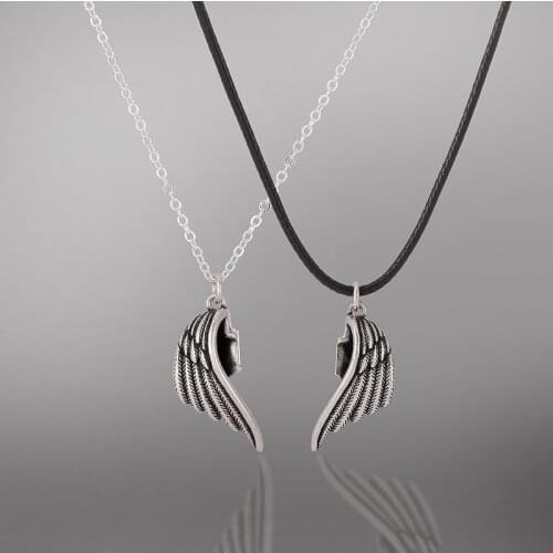 Couple Necklace Magnatic Pendant Copper Necklace Angel Devil Collar Couple Jewelry Surprise Gift Souvenir Wedding Jewelry Chain