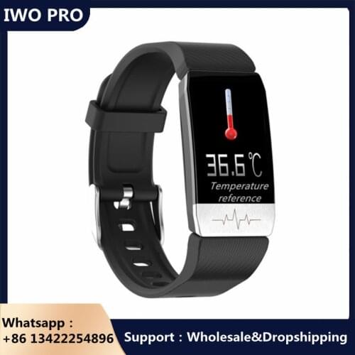 T1S Smart Watch With Temperature Measure ECG Heart Rate Blood Pressure Monitor Weather Forecast Drinking Remind For Andorid IOS