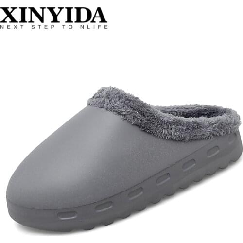 Mens Winter YZY Slide Slip On Keep Warm Unisex Cotton Slippers Lightweight Rabbit Fur Winter Slippers Men Women Plus Size 35-46