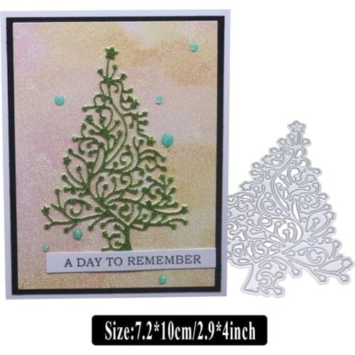 Christmas Tree Cutting Dies for Card Making, URYKE Die Cuts Stencil Metal Pattern Template for DIY Embossing Scrapbooking New