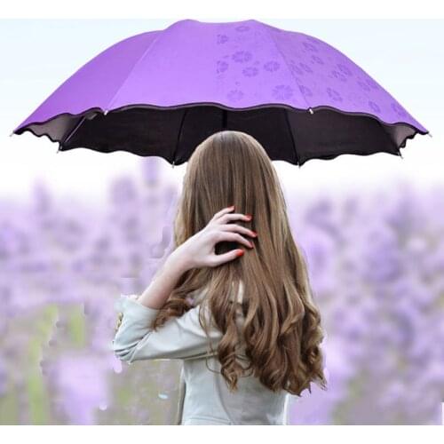 High Quality Water Bloom Umbrella Anti-UV Waterproof Portable Travel Umbrella Male Female Sunny Parasol Travel Parapluie