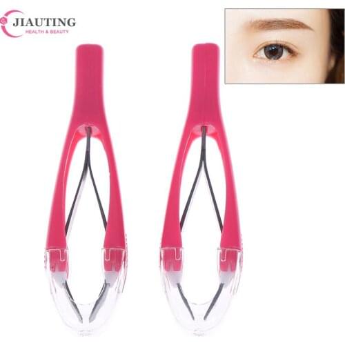 1Pc Professional Automatically Retractable Stainless Steel Slant Tip Hair Removal Eyebrow Tweezer Makeup Tool Useful