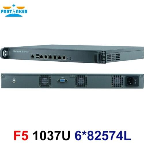 Enterprise rack 1U Soft Router Firewal Netwotk Security Server with 6 gigabit ethernet 1037U processor 4GB Ram 128GB SSD