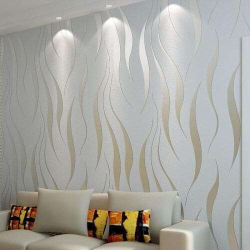 Beibehang 3D stereo living room TV background wallpaper bedroom non - woven wallpaper super - thick relief Seaweed leaves