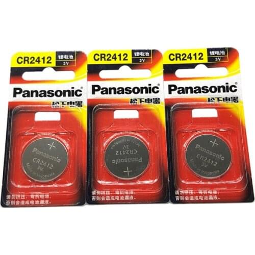 5pcs/lot Panasonic CR2412 3V Lithium Button Coin Watch Battery Key Fobs Batteries Cell CR 2412 For Swatch LEXUS Car Controller