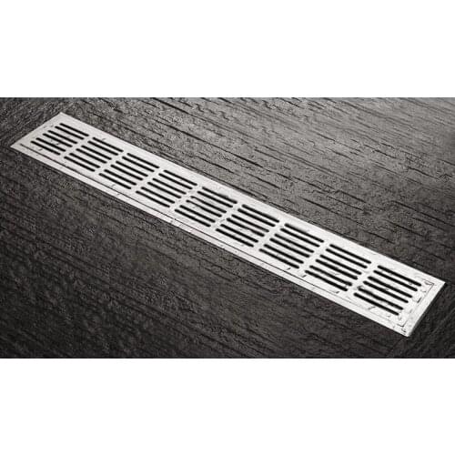 60*10cm Floor Drain "ZIPPER" Style Stainless Steel 304 Linear Shower Drain Vertical Long Drain Flange Bathroom Floor Drains