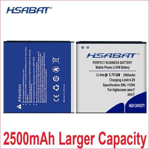 HSABAT 2500mAh Battery for highscreen zera F rev.s free shipping + tracking number