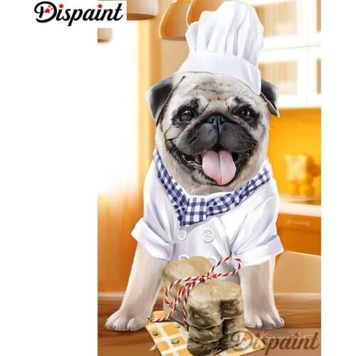 Dispaint Full Square/Round Drill 5D DIY Diamond Painting "Animal dog" Embroidery Cross Stitch 3D Home Decor A12249