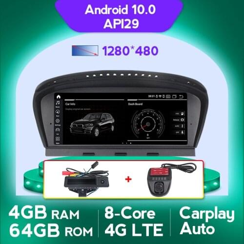 Android 10 Car Radio Player GPS Navigation For BMW 5 Series E60 E61 E63 E64 /3 Series E90 E91 E92 CCC CIC Snapdragon 625 API29
