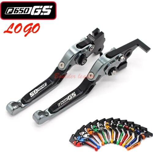 For BMW F650GS F650 GS Dakar 650GS 2003-2007 LOGO Motorcycle Adjustable Folding Extendable Brake Clutch Lever