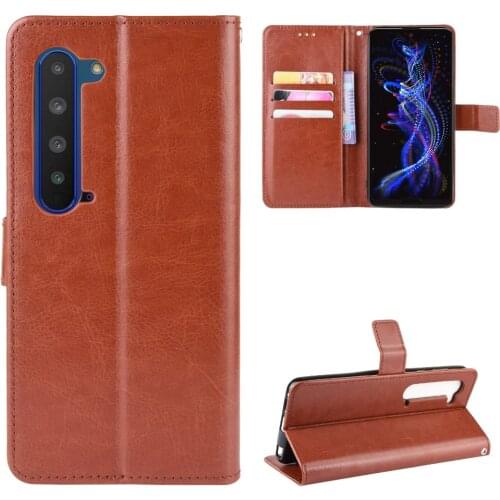 For Sharp Aquos R5G Case Sharp Aquos R5 G Wallet Flip Glossy Skin PU Leather Phone Bag Cover For Sharp Aquos R5G Back Case