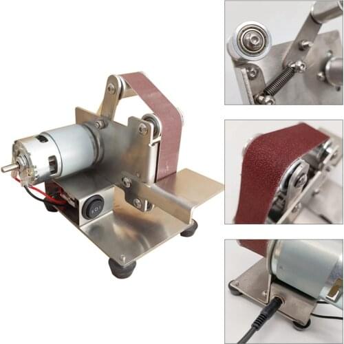 Electric Belt Machine Sander 350W Sanding Grinding Polishing Machine Abrasive Belts Grinder DIY Polishing Cutter Edges
