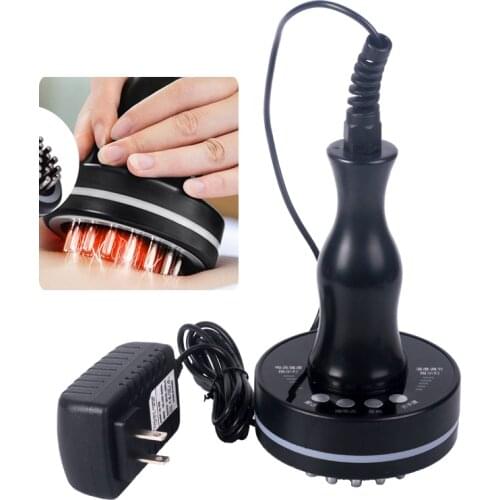 Electric Gua Sha Massage Comb Anti Cellulite Brush Microcurrent Scrape Therapy Infrared Body Detoxification Fat Burner Slimming