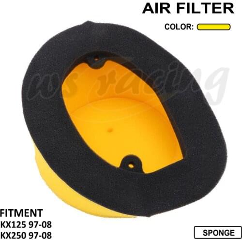 Motorcycle Air Filter Sponge Cleaner Moped For Kawasaki KX125 KX250 1997 1998 1999 2000 2001 2002 2003 2004 2005 2006 2007 2008